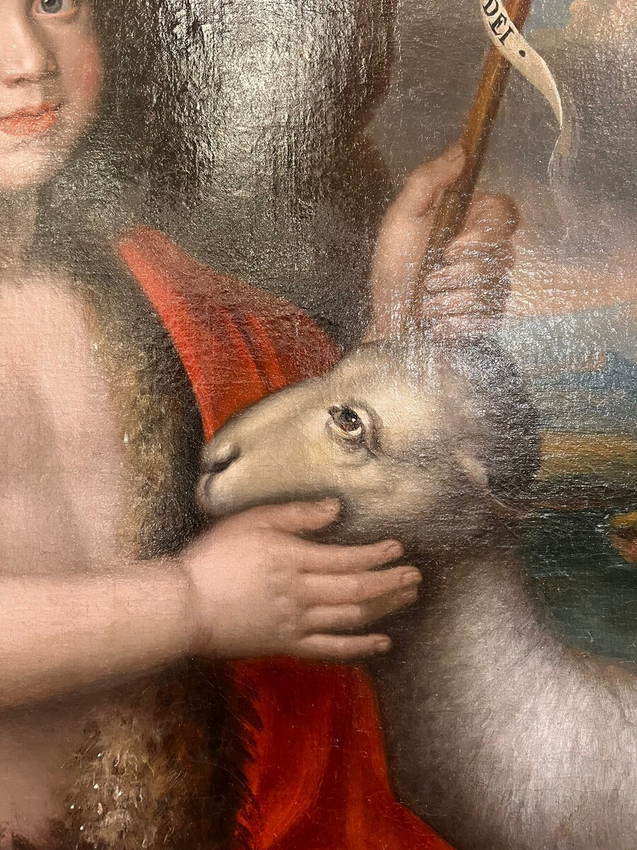 Pair of medallions, oil on canvas 