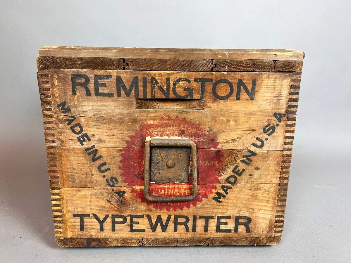 Wooden shipping case for a Remington typewriter, circa 1930