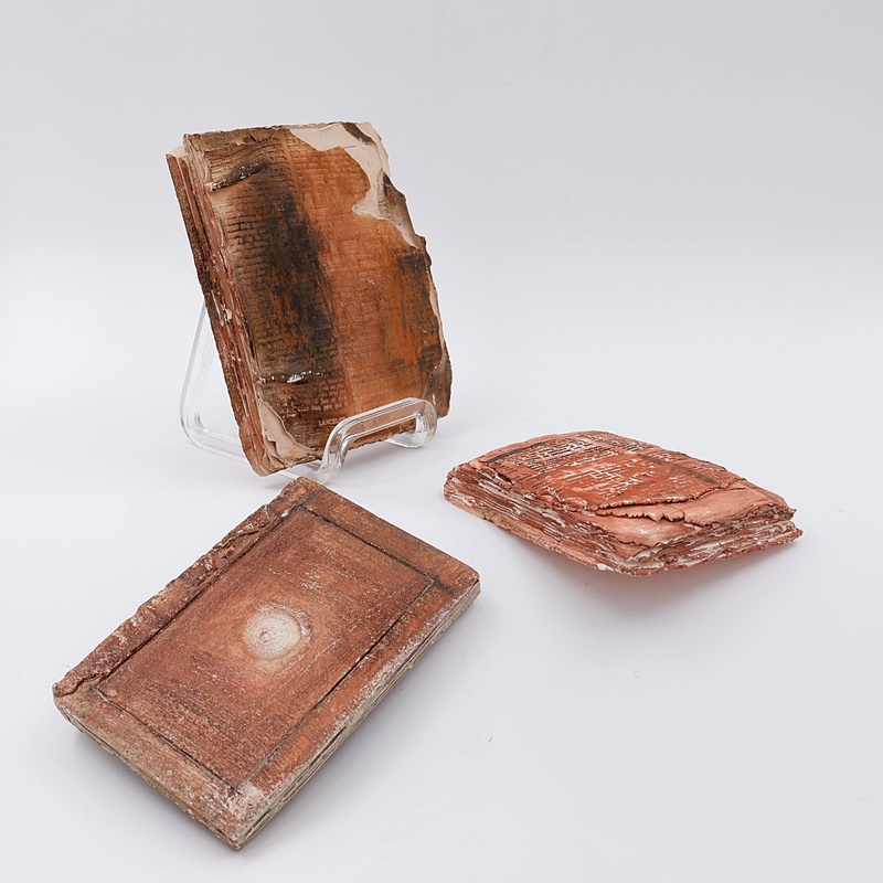 Set of 3 terracotta Books 
