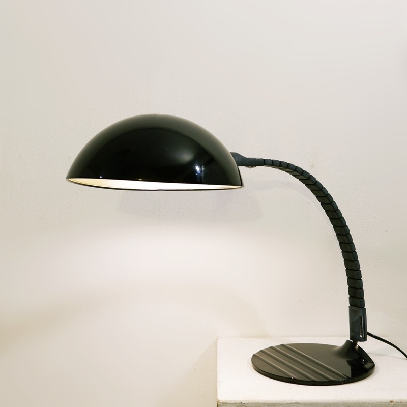 Black Model 660 Table Lamp by Elio Martinelli for Martinelli Luce