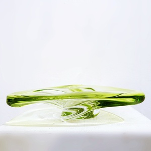 Mid-Century Crystal Art Glass Fruit Bowl from Val Saint Lambert, Belgium, 1960s