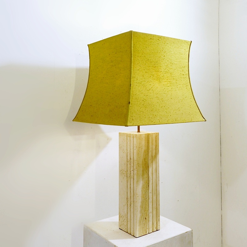 Travertine large table lamp - Original lampshade