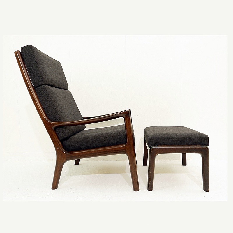 Ole Wanscher Senator Hijack Lounge Chair and Ottoman by Cado