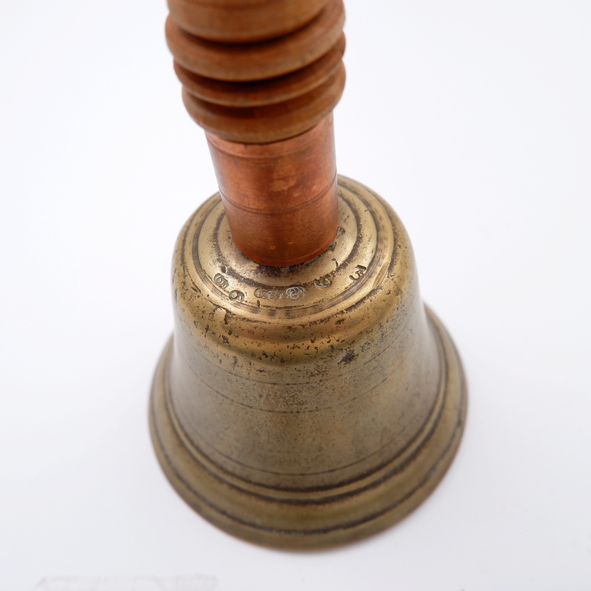 Brass Handbell Table Bell with Wooden Handle