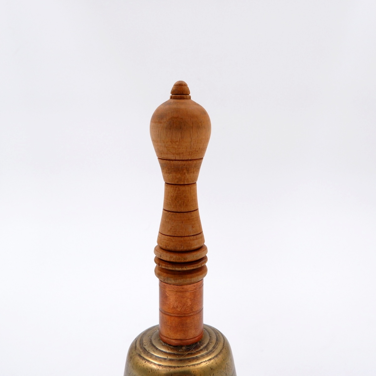 Brass Handbell Table Bell with Wooden Handle