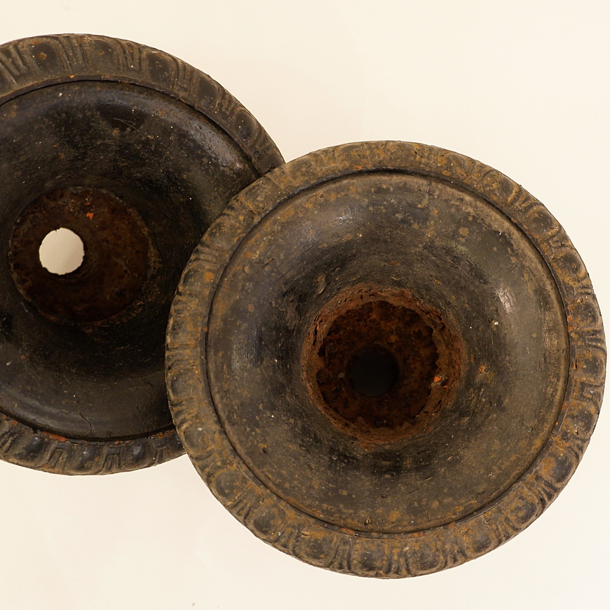 Pair of Black cast iron 