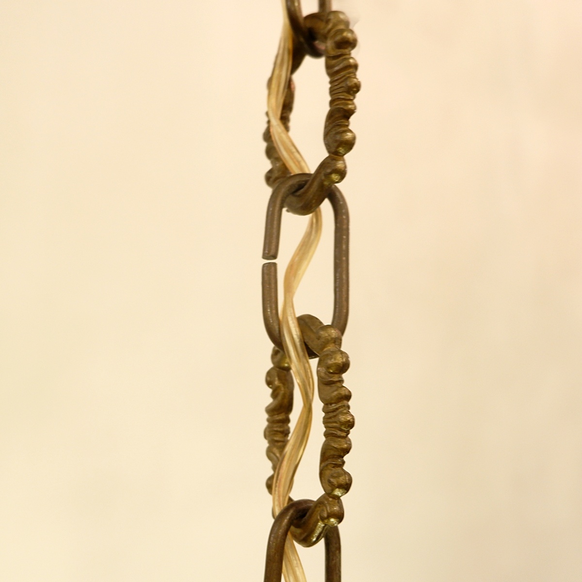 Bronze and Glass Hall lantern with four lights - 20th