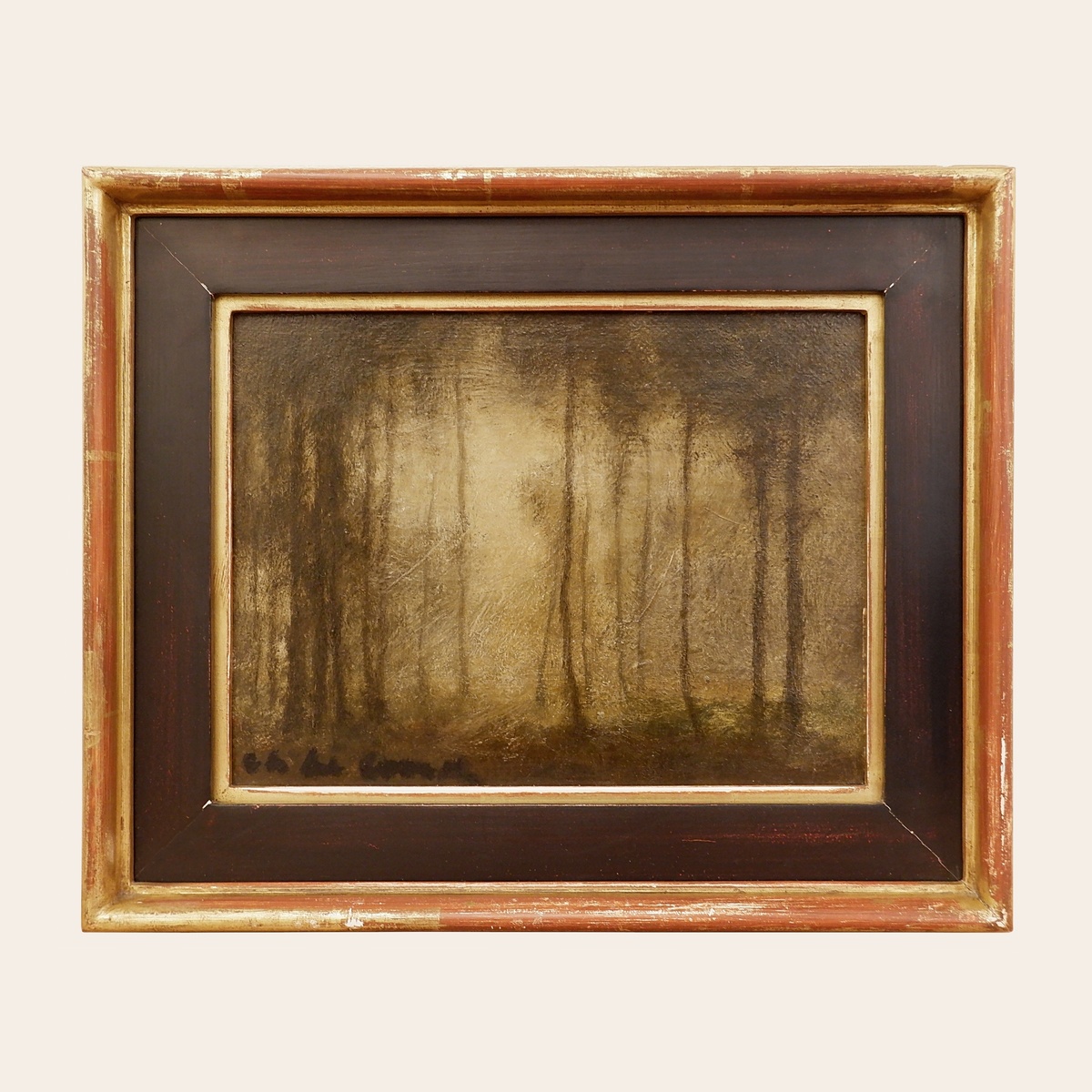 Painting on panel / signed lower left - 20th c.