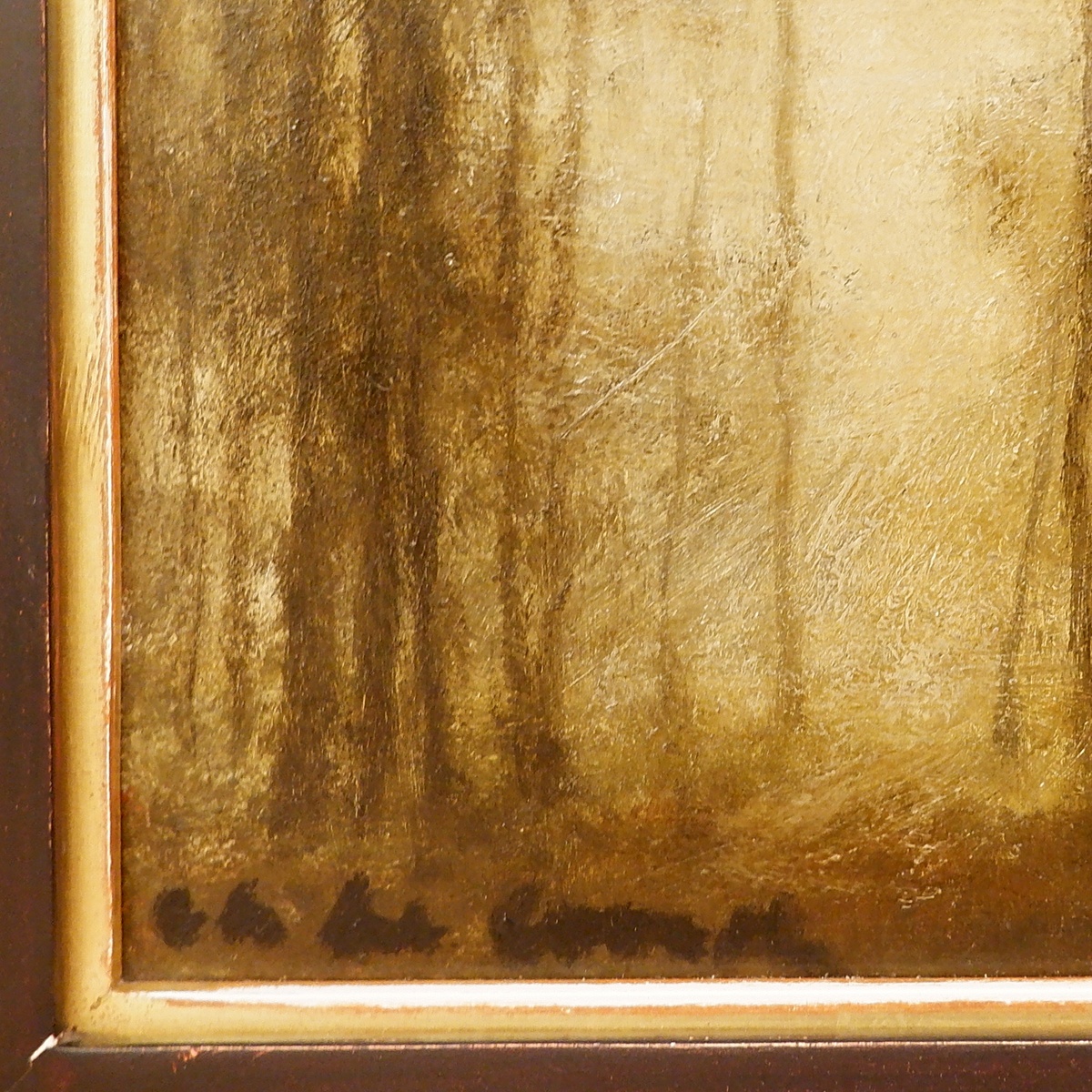 Painting on panel / signed lower left - 20th c.